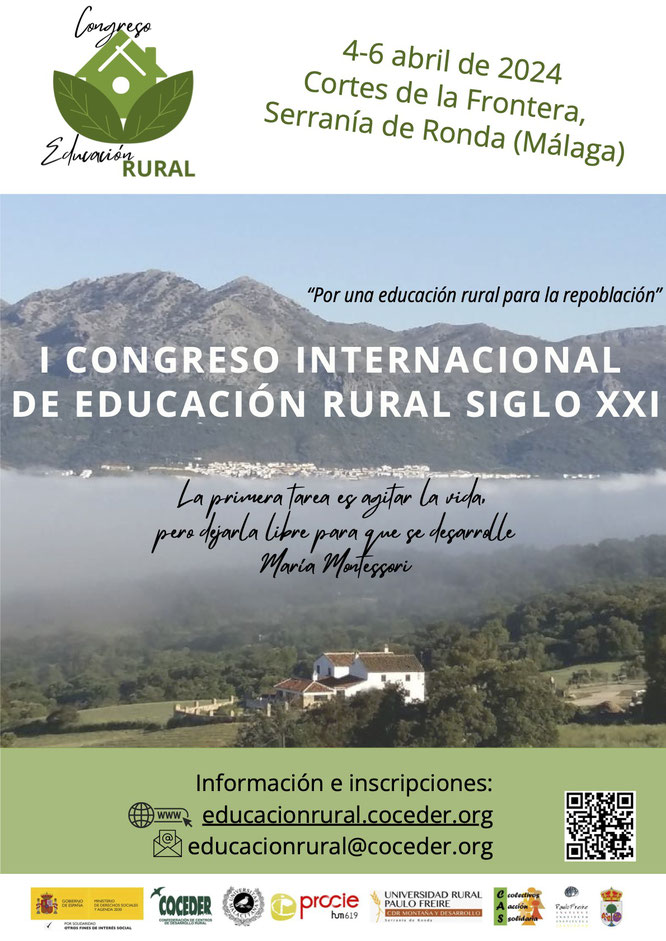 El I Congreso Internacional de Educación Rural Siglo XXI, tendrá lugar en la Serranía de Ronda en abril de 2024